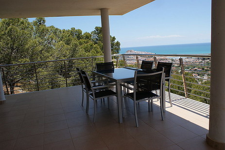 Terraza equipada, vistas al mar y castillo, Bonavista 3, Peñiscola